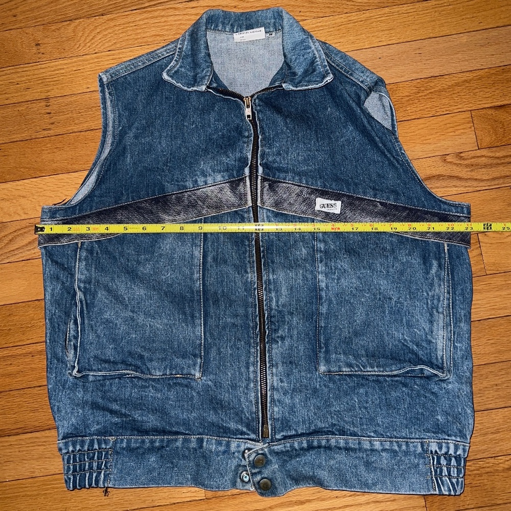 Vintage 80's George's Marciano Guess Distressed Denim Vest - Picture 5 of 6